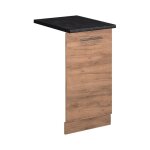 Faade de lave - vaisselle fame - line, chne de force dor, 45cm, pt anthracite vicco