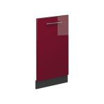 Fa�ade de lave - vaisselle fame - line, rouge bordeaux haute brillance, 45cm sans pt vicco
