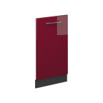 Fa�ade de lave - vaisselle fame - line, rouge bordeaux haute brillance, 45cm sans pt vicco