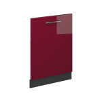 Fa�ade de lave - vaisselle fame - line, rouge bordeaux haute brillance, 60cm sans pt vicco
