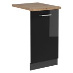 Fa�ade de lave - vaisselle r - line, noir haute brillance, 45cm, pt ch�ne, vicco