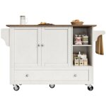 Fairwhale - desserte cuisine mobile îlot central extensible - plateau bois grainé, porte - serviettes ... Fairwhale - desserte cuisine mobile îlot central extensible - plateau bois grainé, porte - serviettes ...
