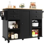 Fairwhale - desserte cuisine moderne 127x46x91, 5cm noir - rangement multifonction, cloisons amovibles ... Fairwhale - desserte cuisine moderne 127x46x91, 5cm noir - rangement multifonction, cloisons amovibles ...