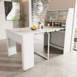 Fairwhale - table extensible 52 / 132cm (8076cm) - unidirectionnelle avec rangement - multifonction ...