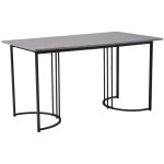 Fairwhale - table � manger rectangulaire 140x80cm - plateau mod�le de marbre moderne & pieds r�glables ...