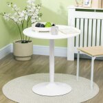 Fairwhale - table ronde à manger 70x75cm - pied acier & repose - pieds antidérapant - pour 2 personnes ... Fairwhale - table ronde à manger 70x75cm - pied acier & repose - pieds antidérapant - pour 2 personnes ...
