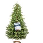 Fairytrees - sapin de no�l artificiel 220 cm arbre de no�l avec support en bois sapin des alpes �l�ments ...