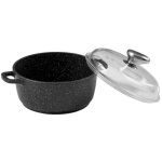 Faitout premium fonte d'aluminium avec couvercle en verre - pradel