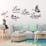 Famille stickers muraux, citations prononc�s mots art d�cor, autocollant mural texte chambre salon bureau ...