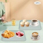 Fast food, buffet plateau rectangulaire, 24 plateaux de caf�t�ria empilables pour fast food, caf�t�ria, ...