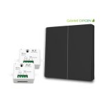 Kit interrupteur va et vient sans fil et sans pile radio - auto aliment� pi�zo�lectrique - 1 bouton poussoir ...