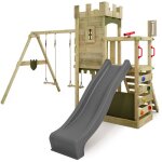 Tour de jeux ch�teau des chevaliers boldbaron avec balan�oire & bac � sable, garantie 10 ans, bac � sable ...