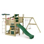 Fatmoose - tour de jeux crazycoconut club xxl avec balanoire, bac  sable et toboggan ? vert