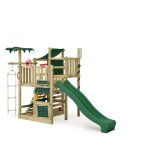 Fatmoose - tour de jeux crazycoconut club xxl avec mur d'escalade, bac  sable et toboggan ? vert