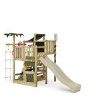 Fatmoose tour de jeux crazycoconut club xxl avec mur d'escalade, bac  sable et toboggan ? vert sauge ...