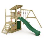 Fatmoose tour de jeux portique d'escalade fruityforest avec balan�oire et toboggan, tour d'escalade avec ...