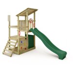 Fatmoose - tour de jeux portique d'escalade fruityforest avec toboggan, tour d'escalade avec bac  sable, ...