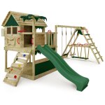 Tour de jeux portique d'escalade tikataka avec toboggan & surfswing, tour d'escalade avec bac  sable, ...