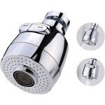 Faucet aerator - can rotate 360 ??degrees / water saving strainer / aerated spray and shower spray two ...