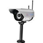 Fausse caméra led à énergie solaire, surveillance de sécurité extérieure, caméra factice argentée - eosnow ... Fausse caméra led à énergie solaire, surveillance de sécurité extérieure, caméra factice argentée - eosnow ...