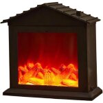 Fausse chemin�e - petite chemin�e �lectrique led r�aliste sans flamme, aliment�e par batterie / usb, ...