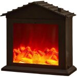 Fausse chemine, petite chemine lectrique  led sans flamme raliste, batterie / mini usb, forme de ...