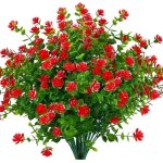 Basetbl - fausses fleurs artificielles pour l'extrieur, jardinires artistiques en plastique vertes ...