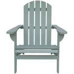 Fauteuil adirondack vert de gris en bois d'acacia avec accoudoirs kerina, plusieurs coloris, 90 x 71 ...
