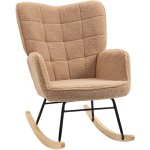 Libert� - fauteuil � bascule , chaise � bascule avec dossier haut et assise, marron