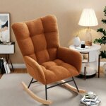 Hoerfuriy - fauteuil � bascule pour chambre d'enfant, fauteuil � bascule rembourr� avec dossier haut, ...