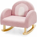 Fauteuil à bascule pour enfants avec pieds en bois&coussinets antidérapants, avec accoudoirs en velours, ... Fauteuil à bascule pour enfants avec pieds en bois&coussinets antidérapants, avec accoudoirs en velours, ...