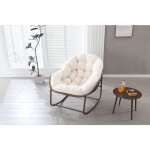 Fauteuil � bascule d'ext�rieur, chaise longue avec coussin �pais, pour l'int�rieur et l'ext�rieur, pour ...