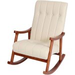 Hhg - jamais utilis] fauteuil  bascule 624, fauteuil  bascule fauteuil relax, similicuir crme, pitement ...