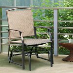 Design in - fauteuil  bascule jardin textilne acier charge max 150kg cw85031