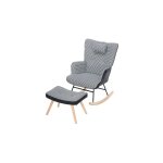 Fauteuil à bascule modfu avec repose - pieds et coussin, poches latérales, salon / chambre / balcon, ... Fauteuil à bascule modfu avec repose - pieds et coussin, poches latérales, salon / chambre / balcon, ...
