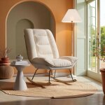 Fauteuil � bascule - r�glable en 1 clic - tissu technique & lin - design scandinave - s�curit� renforc�e ...