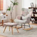 Okwish - fauteuil à bascule multicouleur avec repose - pieds et 1 coussin lombaire, chaise relax, 83x68x91 ... Okwish - fauteuil à bascule multicouleur avec repose - pieds et 1 coussin lombaire, chaise relax, 83x68x91 ...