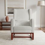 Fauteuil  bascule avec repose - pieds rtractable - rocking chair de salon ou d'allaitement - fauteuil ...