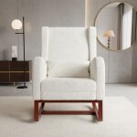 Fauteuil  bascule avec repose - pieds rtractable - rocking chair de salon ou d'allaitement - fauteuil ...