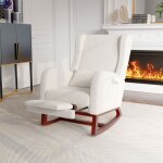 Fauteuil � bascule avec repose - pieds r�tractable - rocking chair de salon ou d'allaitement - fauteuil ...