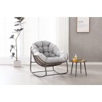 Libert - fauteuil  bascule rocking - chair confortable avec coussin pais pour intrieur et extrieur, ...