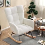 Fauteuil  bascule, rocking chair, revtement, fauteuil allaitement, chaise  bascule, structure en acier, ...