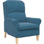Fauteuil bleu 76 x 94 x 102 cm velours vidaxl
