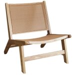 Fauteuil en bois et assise cannage