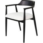 Fauteuil en bois, chaise rembourr�e en tissu, scandinave - design mid - century pour salon / salle � ...