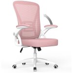 Fauteuil de bureau ergonomique avec accoudoirs relevables, chaise bureau roulette avec support lombaire, ...