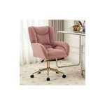 Wishdor - fauteuil de bureau, chaise pivotante  roulettes avec pieds dors, velours, hauteur rglable, ...