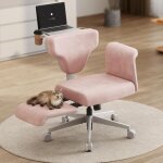 Fauteuil de bureau criss cross � roulettes et accoudoirs ? avec plateau cach�, r�glable multi - positions. ...
