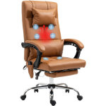 Fauteuil de bureau direction massant hauteur r�glable dossier inclinable repose - pied int�gr� rev�tement ...