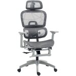 Fauteuil de bureau - homcom - accoudoirs 3d, dossier inclinable et hauteur r�glable - tissu en maille ...